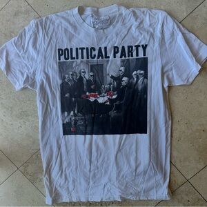 Riot Society White Graphic Tee Political Party Size Large